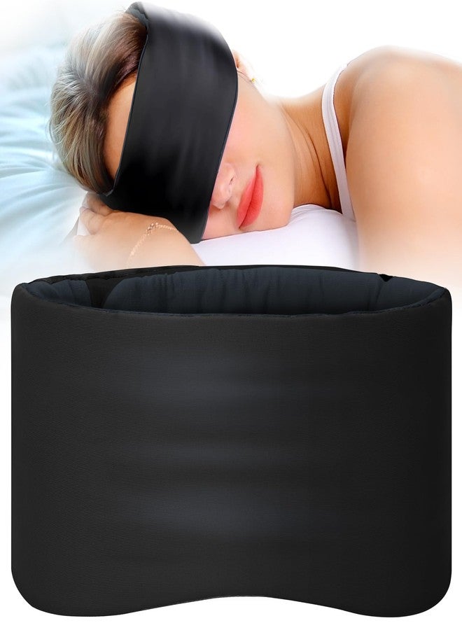 SARISUN Sleep Mask, Eye Mask for Sleeping, Upgrade Double Side Blackout Eye Cover for Women Men, Light Blocking Wider Adjustable Band for Side Sleeper, Travel, Nap, Ultra-Soft, Yoga, Relief Eye, Black - Image 1